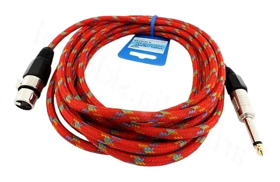 Kabel mikrofonowy JACK 6.3mm XLR 3m