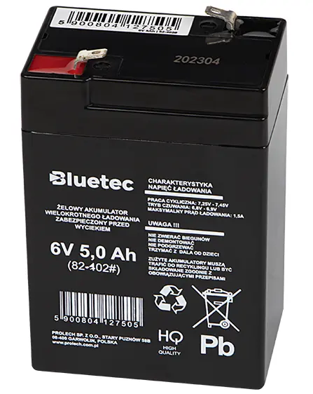 Akumulator żelowy 6V 5Ah BLUETEC