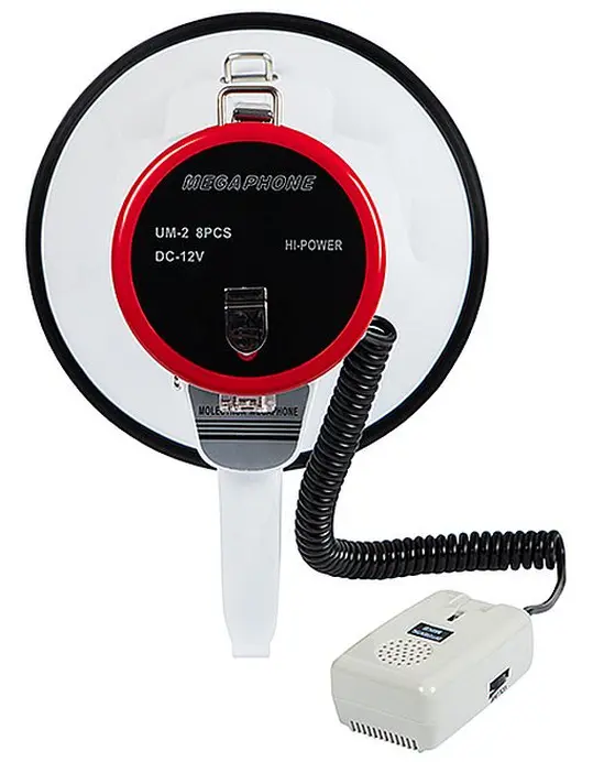 Megafon MP1513 przenośny z mikrofonem tył 2