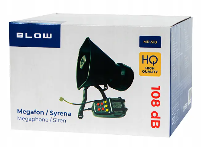 Megafon MP-518 do montażu syrena 7 tonów 108 dB box