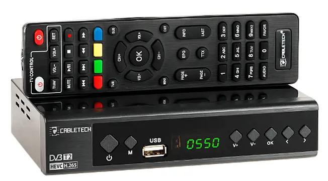 Tuner DVB-T2C Hevc H.265 10 bit Cabletech