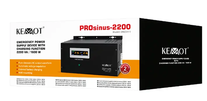 Awaryjne zasilanie KEMOT PROsinus 2200 12V URZ3411 box