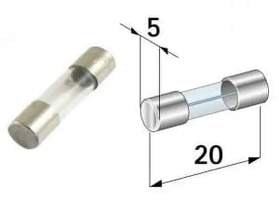 Bezpieczniki rurkowe 20mm 0,6A rozmiary