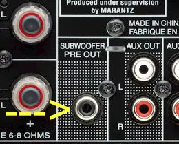 gniazdo na subwoofer