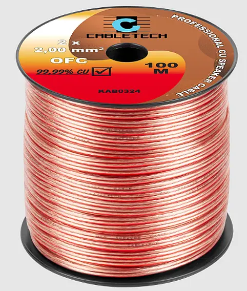 Kabel głośnikowy OFC 2x2mm 100m KAB0324