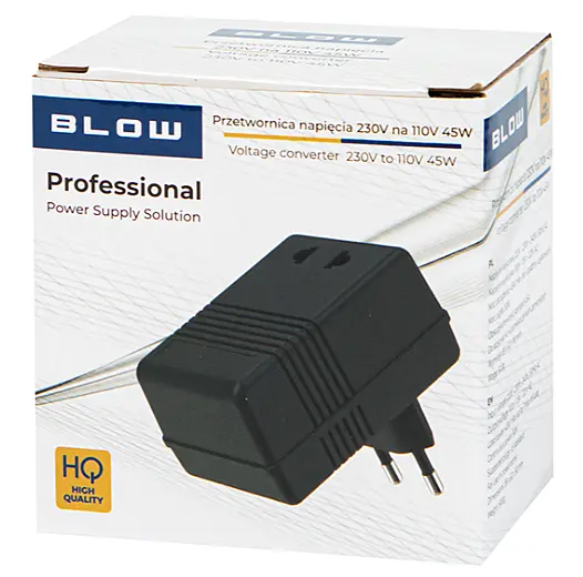 Transformator napięcia Polska - USA 45W BLOW box