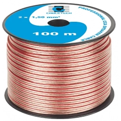 Kabel głośnikowy CCA 2x1,50mm 100m KAB0358